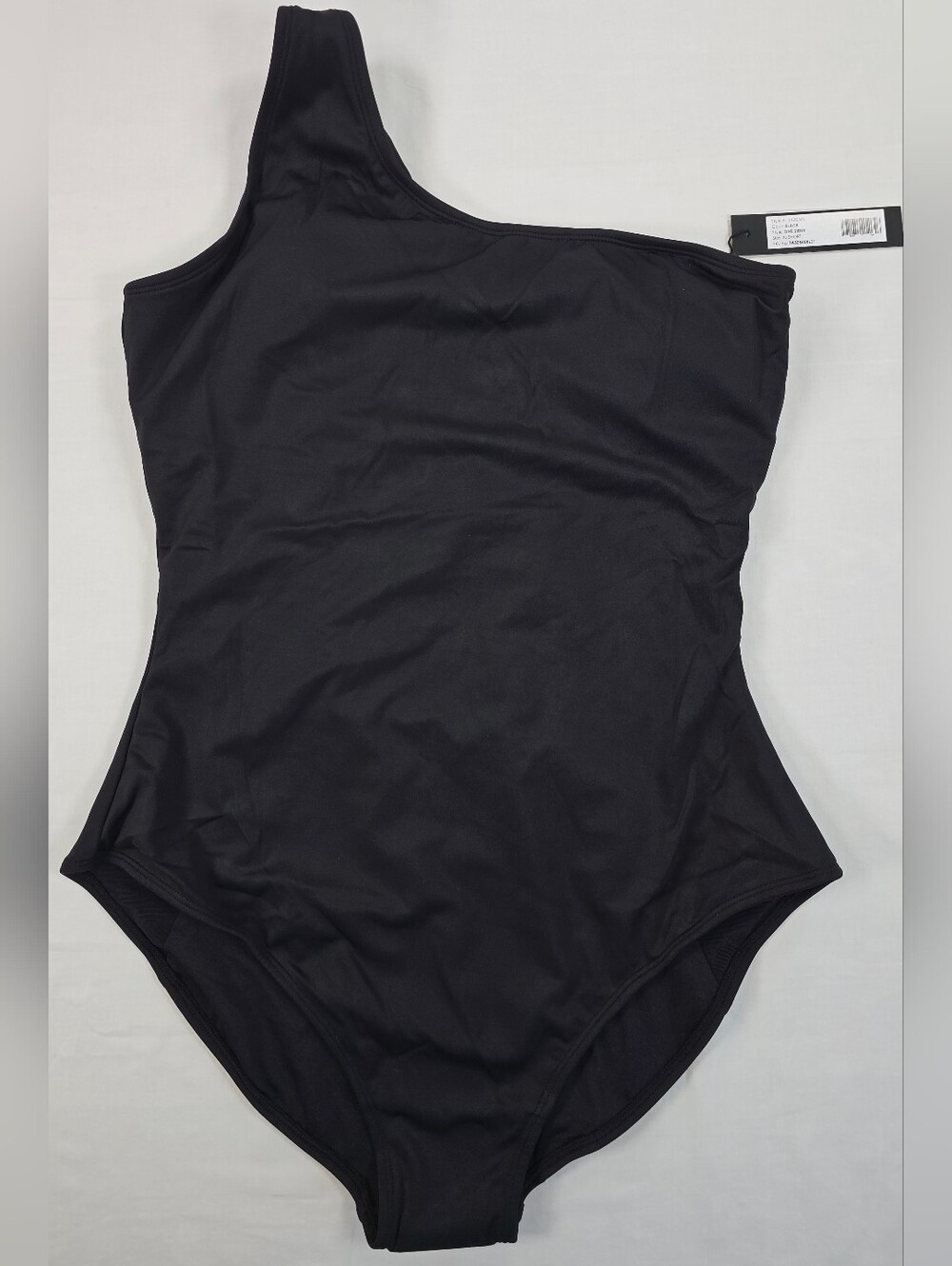 TA3 One Sidey Swimsuit Black One Shoulder Lace Up Corset XL Short NWT Beach